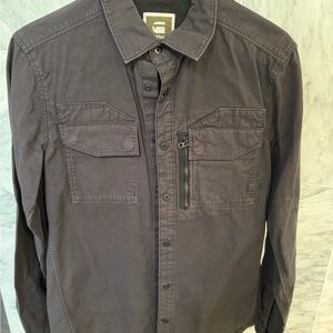 G-Star Charcoal Button-Up Shirt